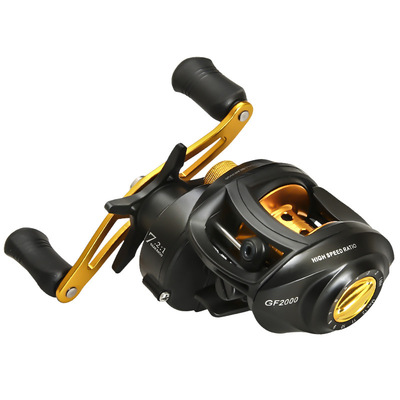 钓德来防炸线磁力刹远投水滴轮打黑路亚轮滴水轮渔轮fishing reel