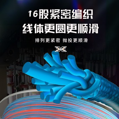 16编实芯pe线鱼线主线大力马鱼线超强拉力路亚线雷强线远投包芯线