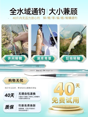 浪尖逵鱼竿超轻超硬钓鱼竿套装一套鲫鱼竿手竿台钓鱼杆套装旗舰店