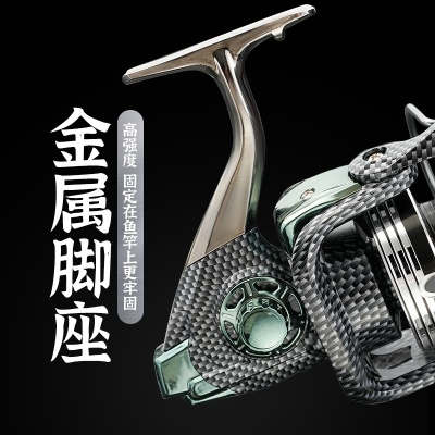 蛇纹全金属超大远投纺车轮海竿锚大鱼无间隙渔线轮7000-12000型号