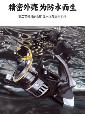 渔轮全金属纺车轮海竿抛竿微物金属轮海杆手竿鱼线轮正品路亚鱼轮
