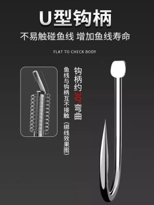 伊势尼鱼钩3-12号散装有倒刺鲫鱼鲤鱼草鱼通用渔具垂钓用品盒套装
