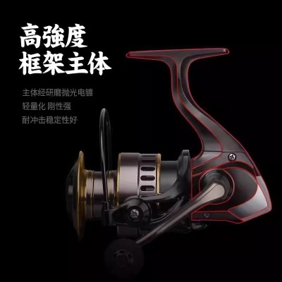 全金属纺车轮路亚渔轮远投专用鱼轮大全正品钓鱼轮子海竿海杆矶钓