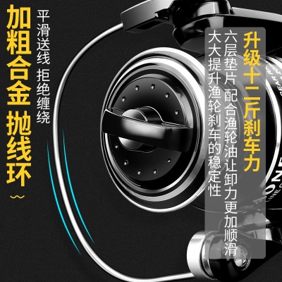 不锈钢海杆轮全金属纺车轮正品路亚远投鱼线轮抛竿渔轮筏矶钓鱼轮